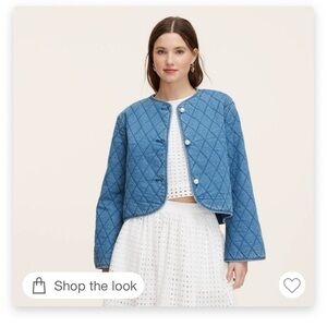 Blue Quilted Women's Jacket
